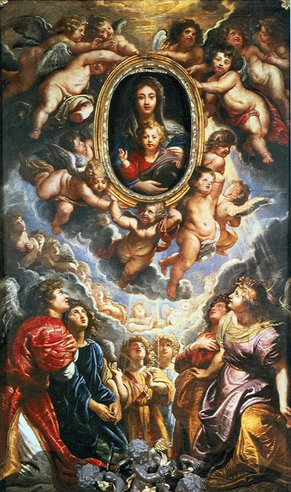 Madonna della Vallicella adorée des anges - Peter Paul Rubens image 1 copie de tableau peinte à la main