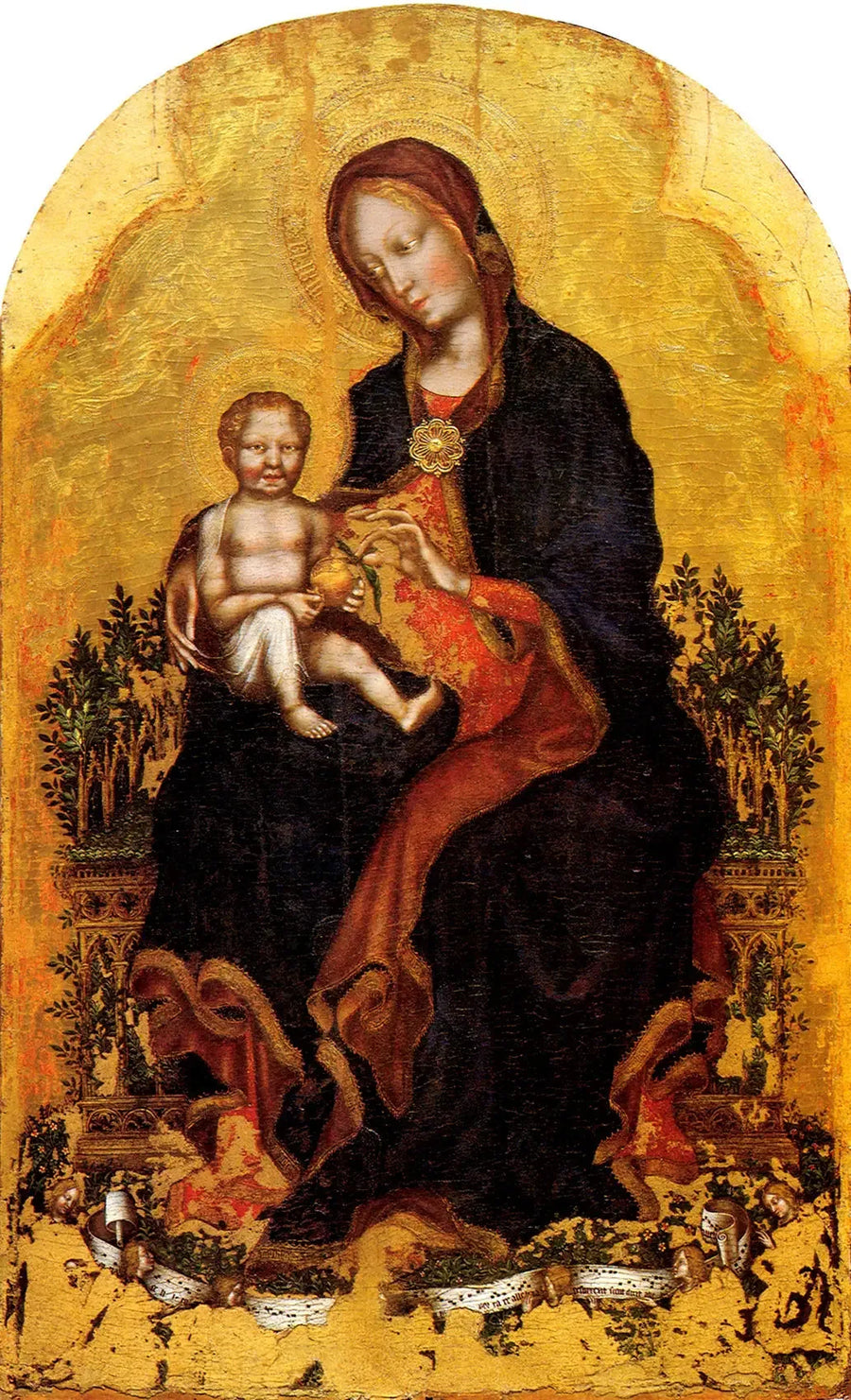 Madonna in trono with the Child and musician angels - Gentile da Fabriano