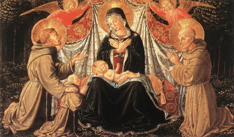 Madonna with Child with St. Francis Bernardine, Fra Jacopo - Benozzo Gozzoli