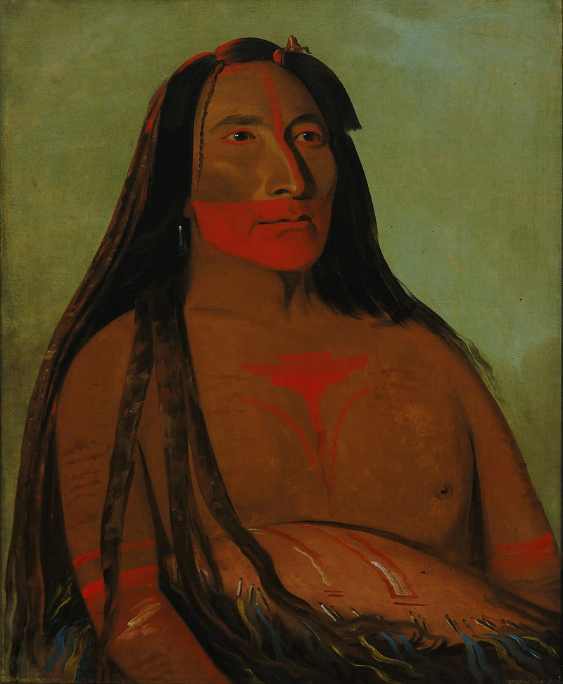 Máh-to-tóh-pa, Four Bears, Deuxième Chef en Deuil - George Catlin