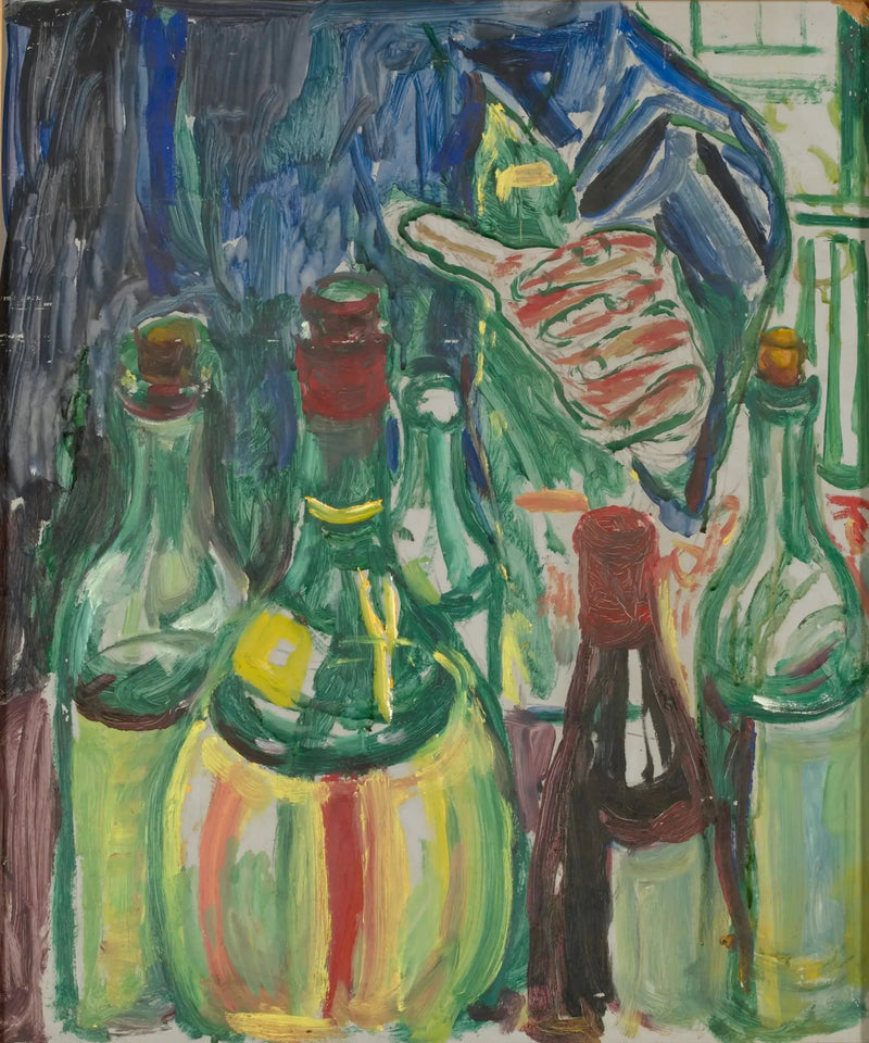 The main reaching for bottles - Edvard Munch