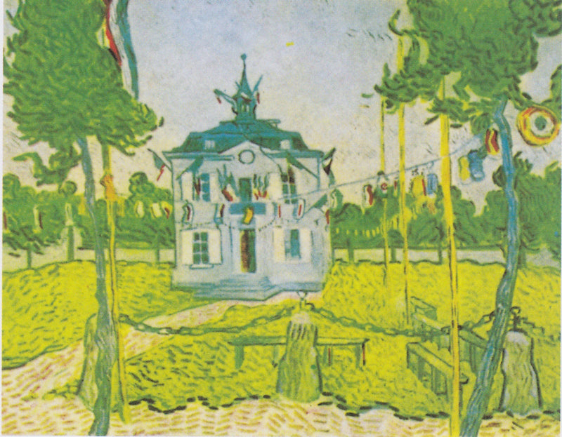 The Town Hall of Auvers-sur-Oise on July 14 - Vincent van Gogh