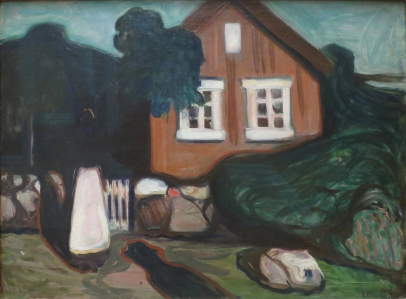 house at moonlight - Edvard Munch