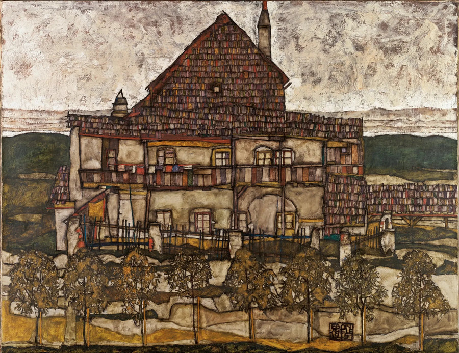 House with Shingle Roof - Egon Schiele