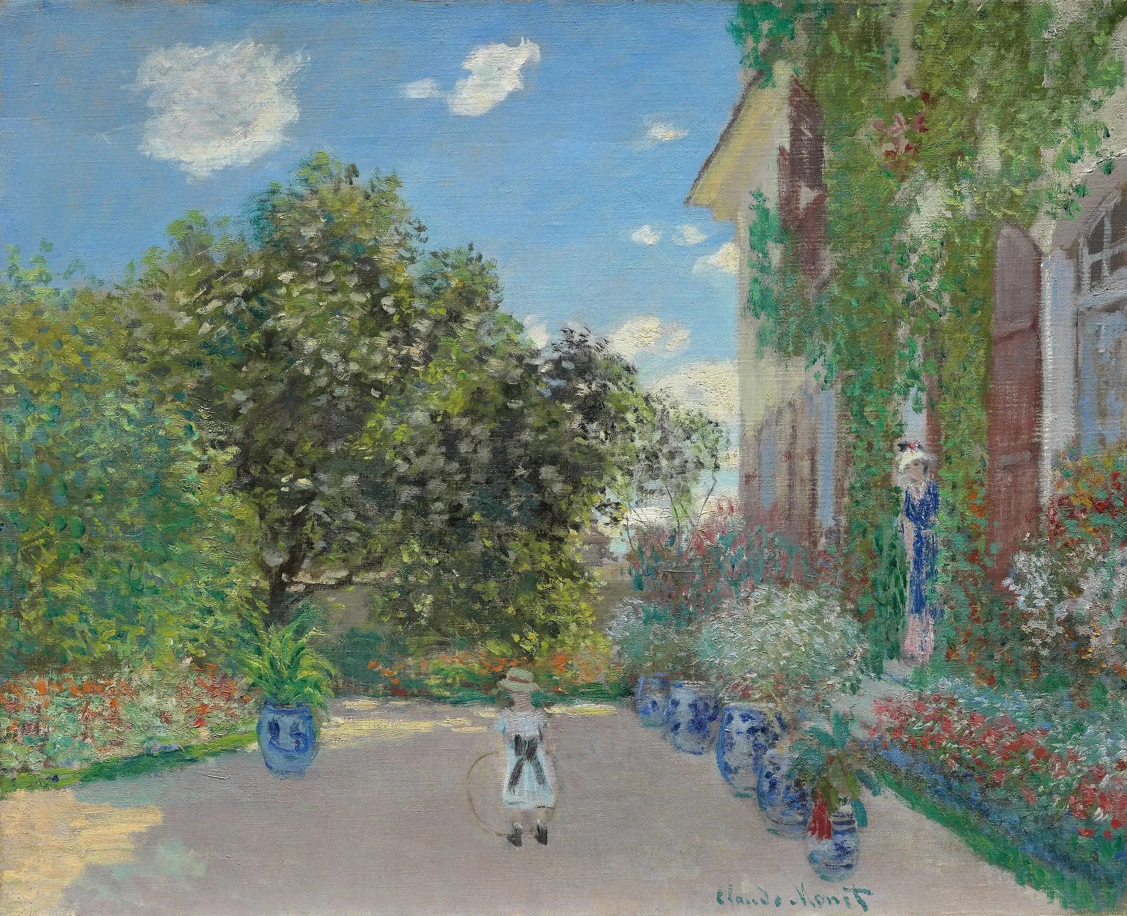 Maison de l'artiste à Argenteuil - Claude Monet image 1 copie peinte à la main à l’huile
