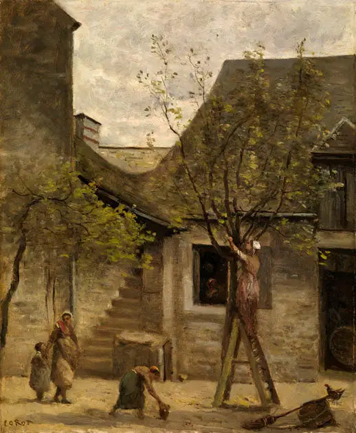 House of Farmers at Fontainebleau - Jean-Baptiste Camille Corot