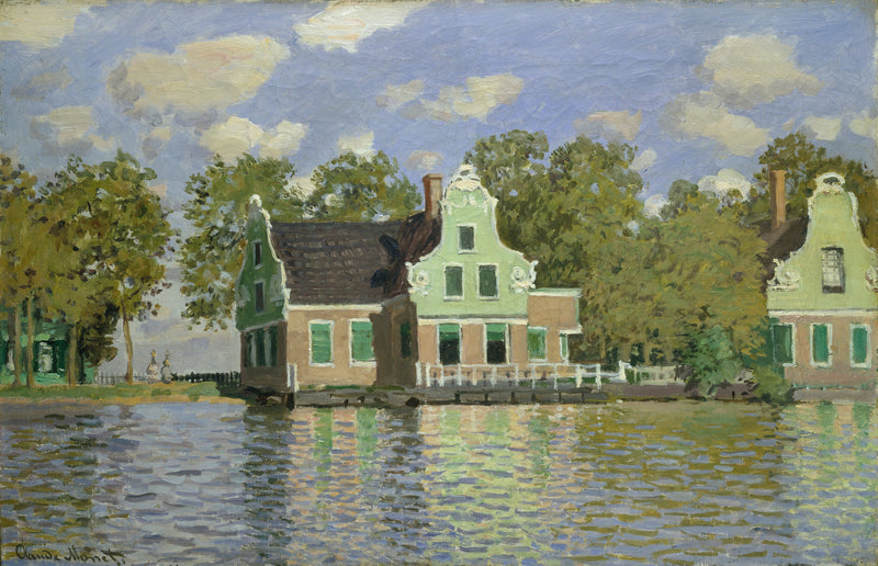Houses on the banks of the Zaan W185 - Claude Monet