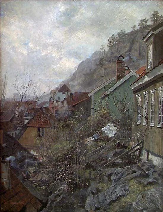 Houses in Kragerø - Frits Thaulow