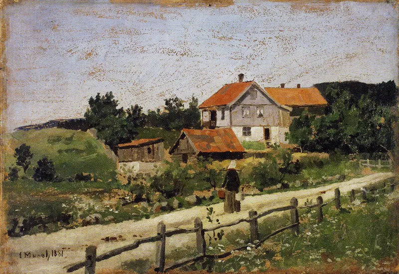 houses in Maridalen - Edvard Munch