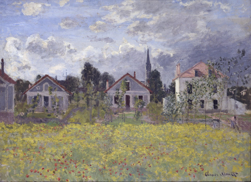 Houses in Argenteuil W277 - Claude Monet