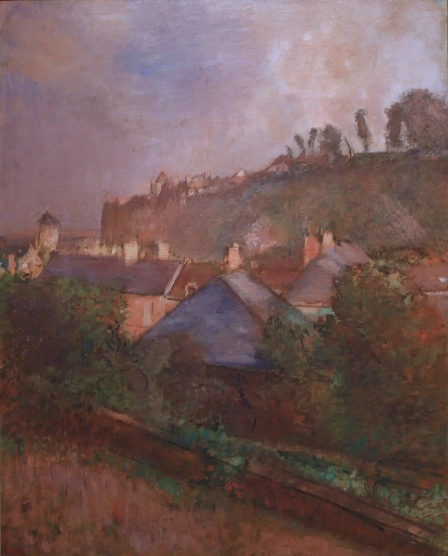 Houses at the Foot of a Cliff (Saint-Valéry-sur-Somme) - Edgar Degas