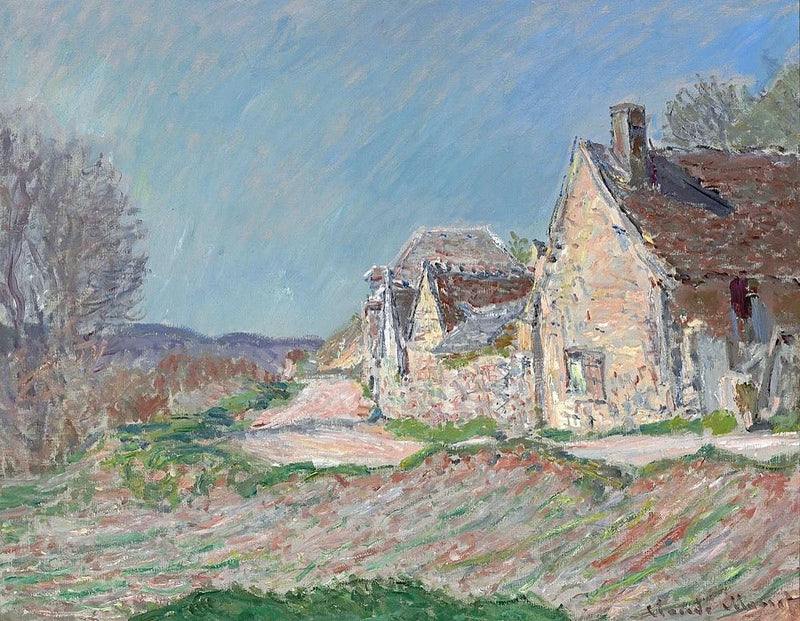 Houses along the road W972 - Claude Monet
