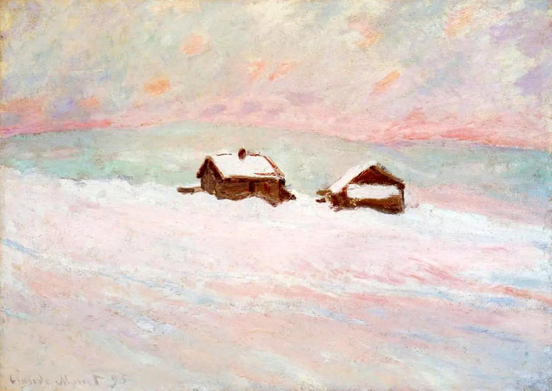 Houses in the Snow, Norway - Claude Monet