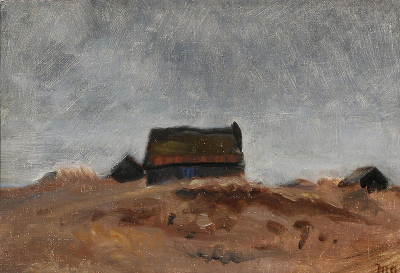 Fishermen's houses in Skagen. - Michael Peter Ancher