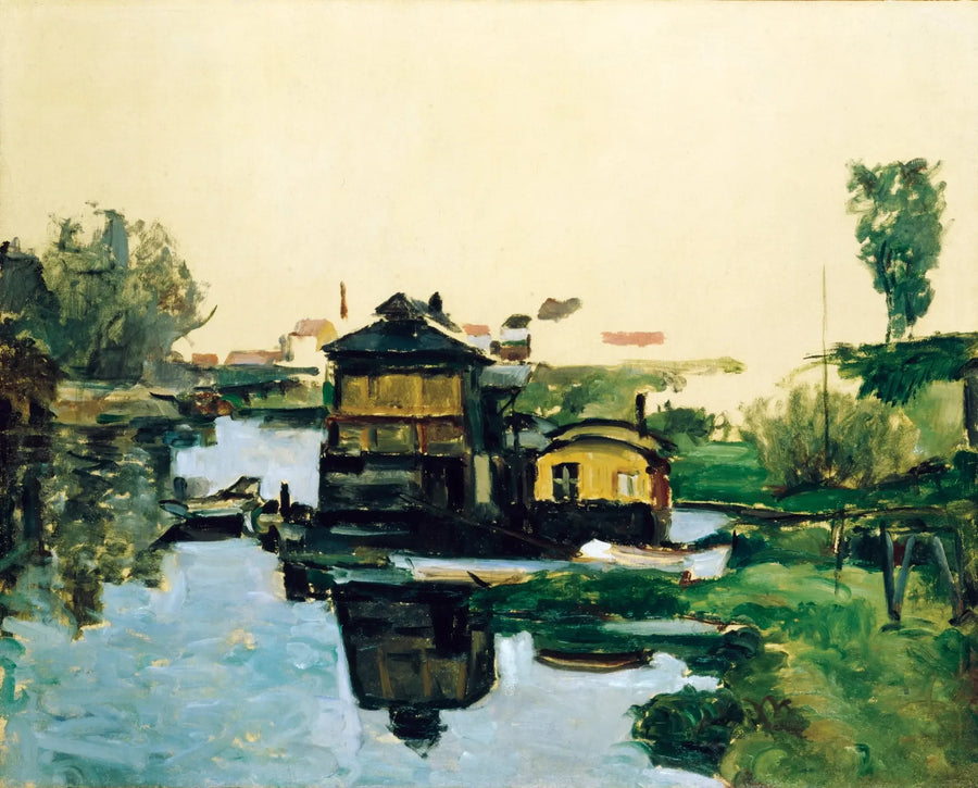 Floating Houses on a River - Paul Cézanne