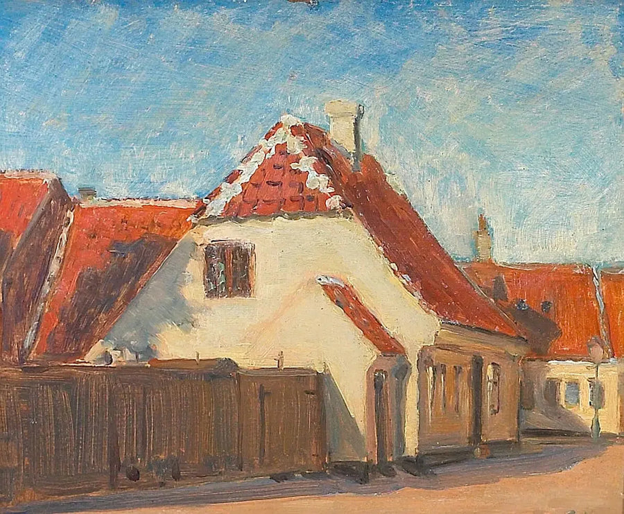 Yellow Houses in Skagen. - Peder Severin Krøyer