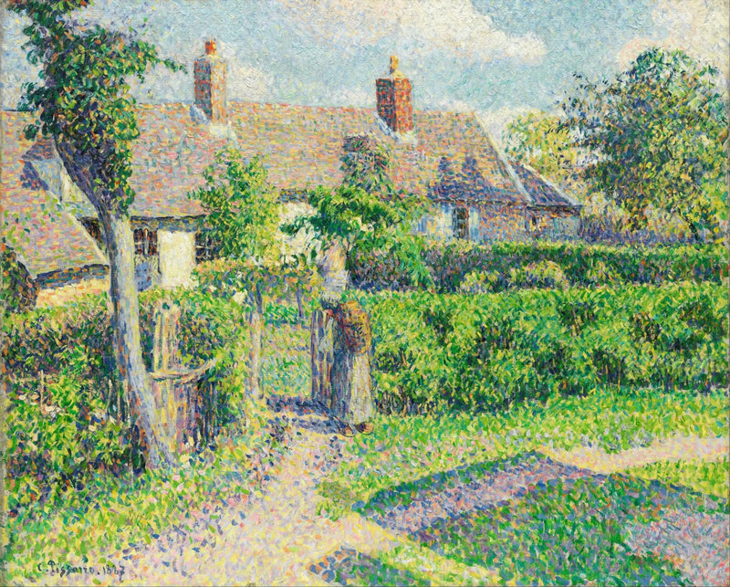 Peasant Houses, Eragny - Camille Pissarro