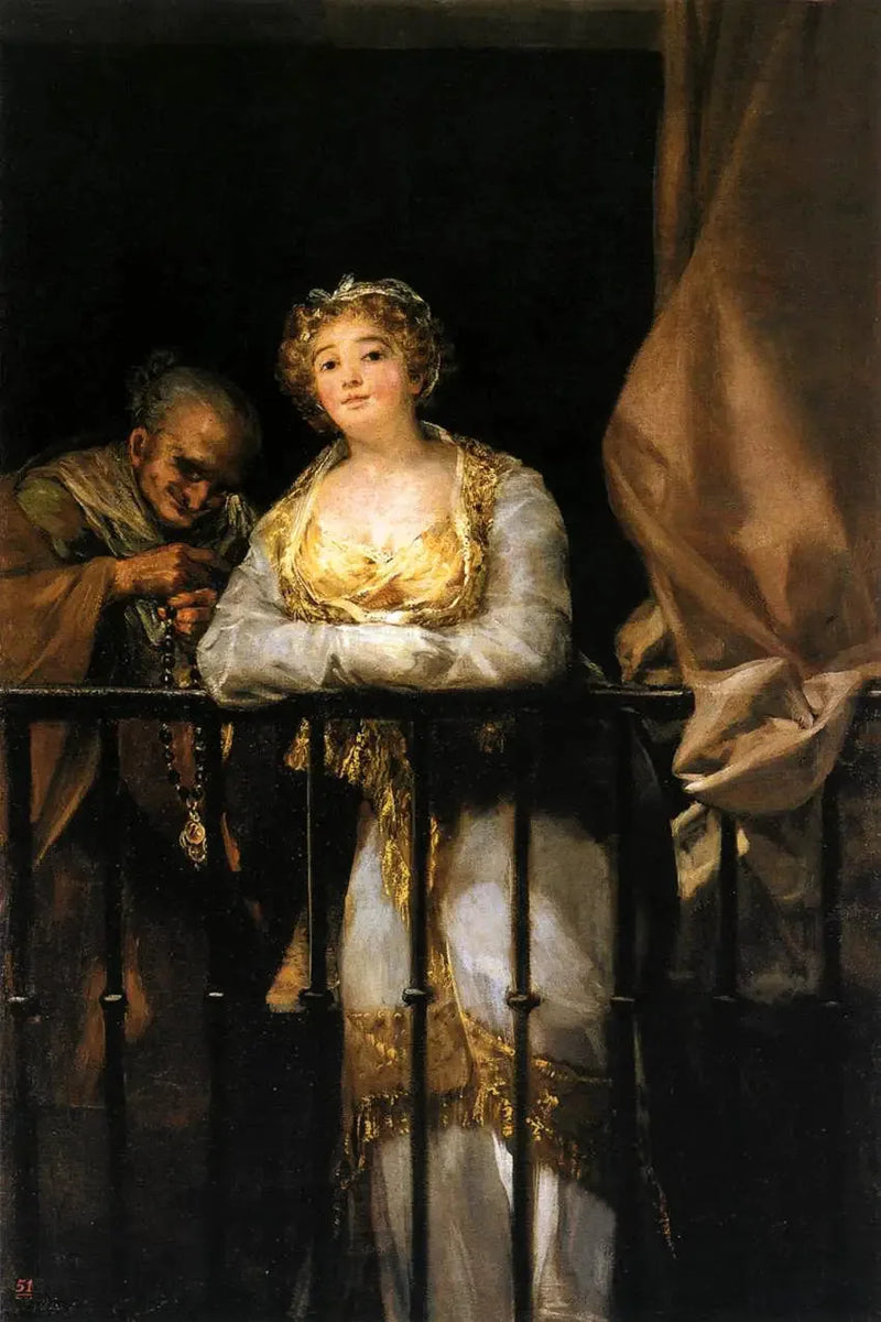 Maja and Célestine on the Balcony - Francisco de Goya