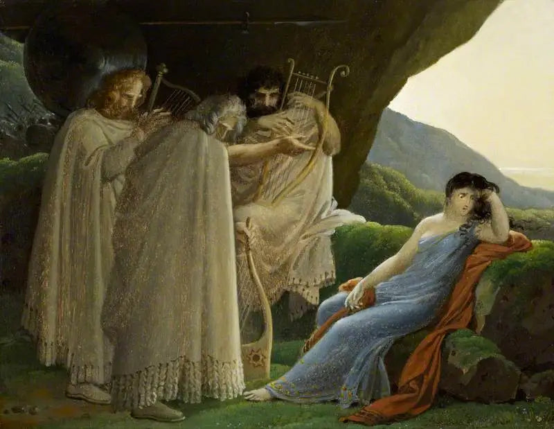 Malvina mourns the death of her fiancé Oscar - Anne-Louis Girodet