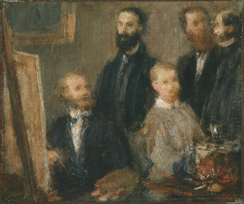 Manet in his studio - Henri Fantin-Latour