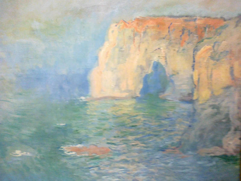 Étretat, la Manneporte, reflections on water W1038 - Claude Monet