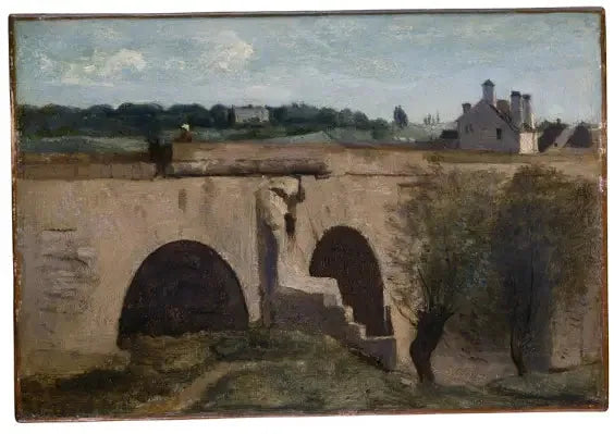 Mantes. An outline of a bridge - Jean-Baptiste Camille Corot