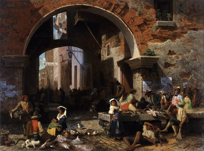 Roman Fish Market. Octavian Arch - Albert Bierstadt