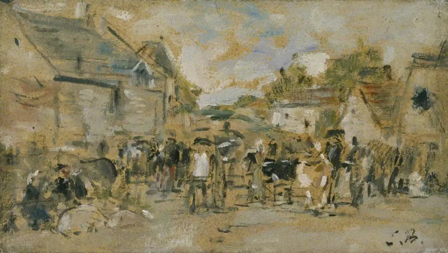 Village Market - Eugène Boudin