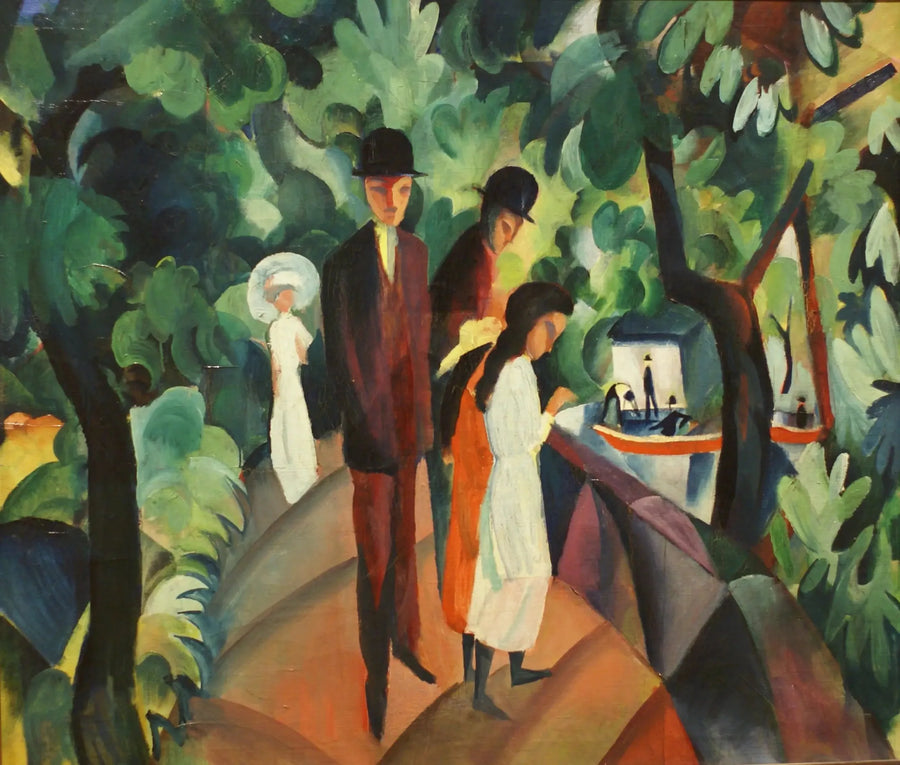 Walking on the Bridge - August Macke