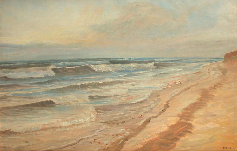 High tide on Skagen beach. - Michael Peter Ancher
