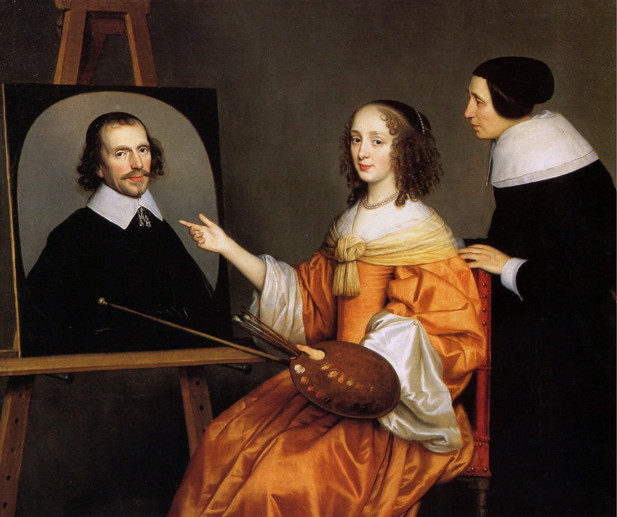 Margareta Maria de Roodere and her parents, Gerard de Roodere and Maria van Putten - Gerrit van Honthorst