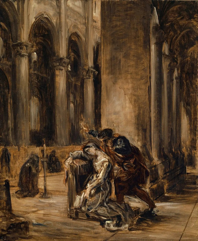 Marguerite at the Church - Eugène Delacroix