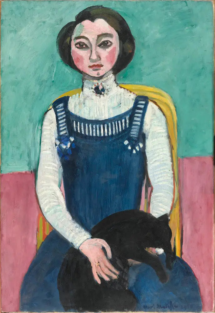 Marguerite with Black Cat - Henri Matisse