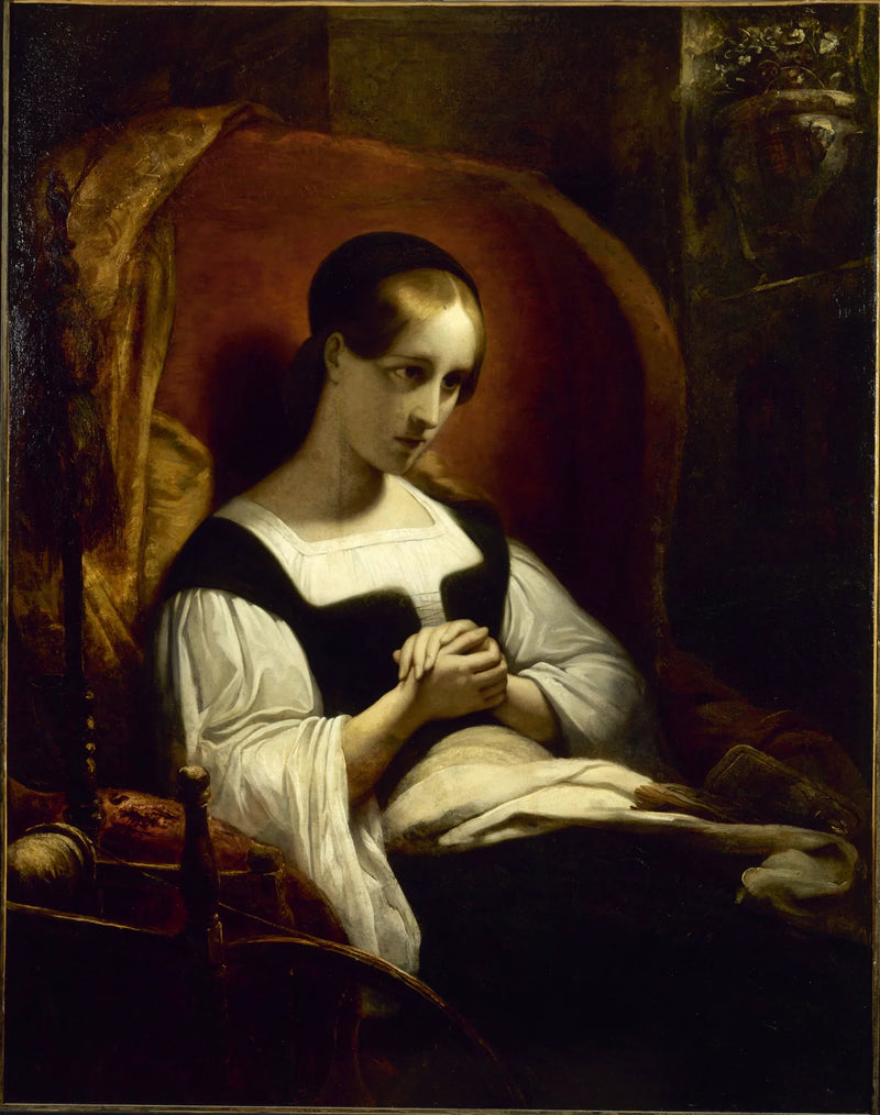 Marguerite at the Spinning Wheel - Ary Scheffer