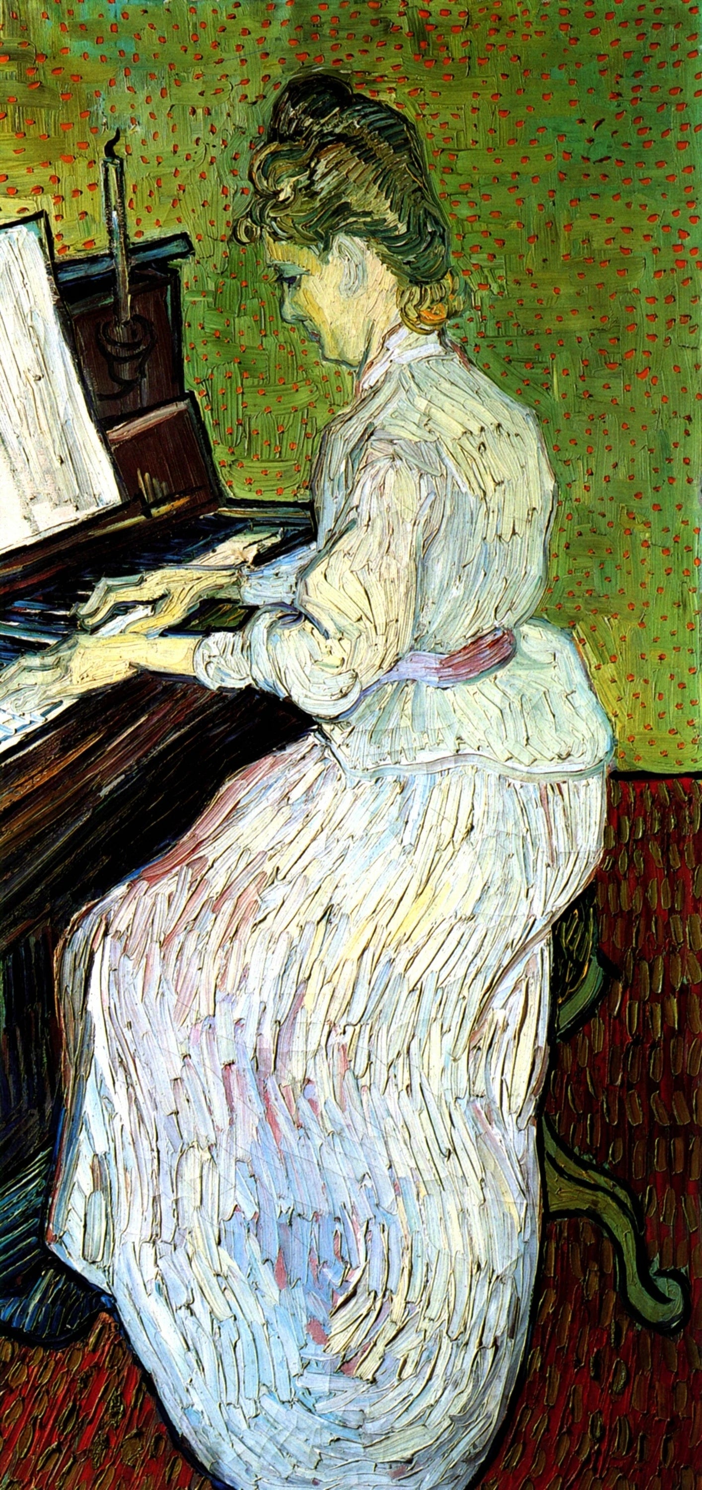 Marguerite Gachet au piano, peinture de Vincent van Gogh conservée au Kunstmuseum Basel