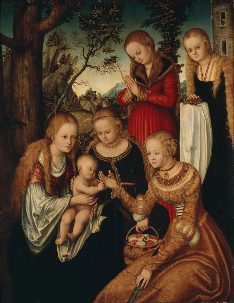 Marriage of Saint Catherine - Lucas Cranach the Elder