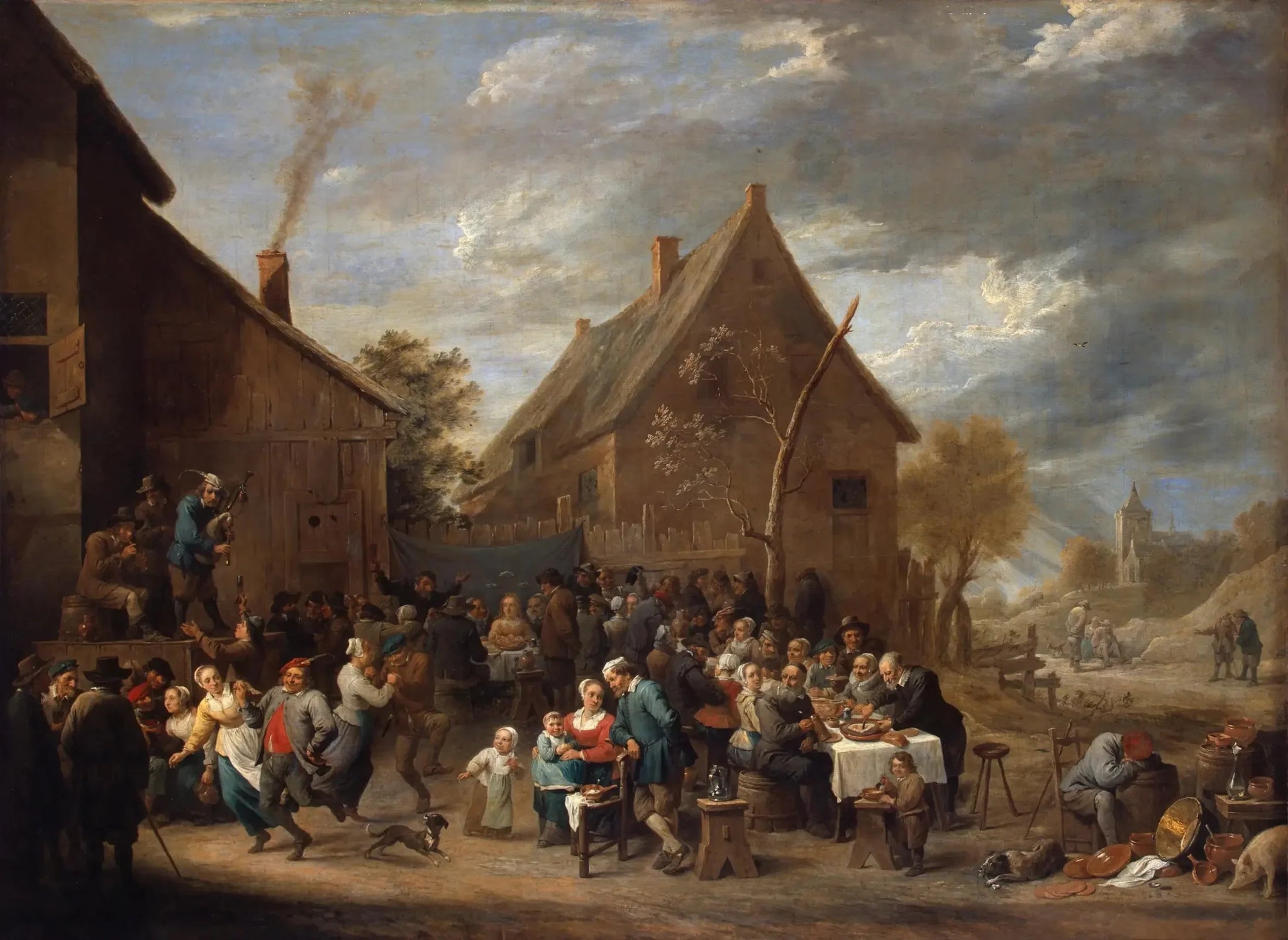 Mariage paysan - David Teniers le Jeune image 1 copie peinte à la main à l’huile