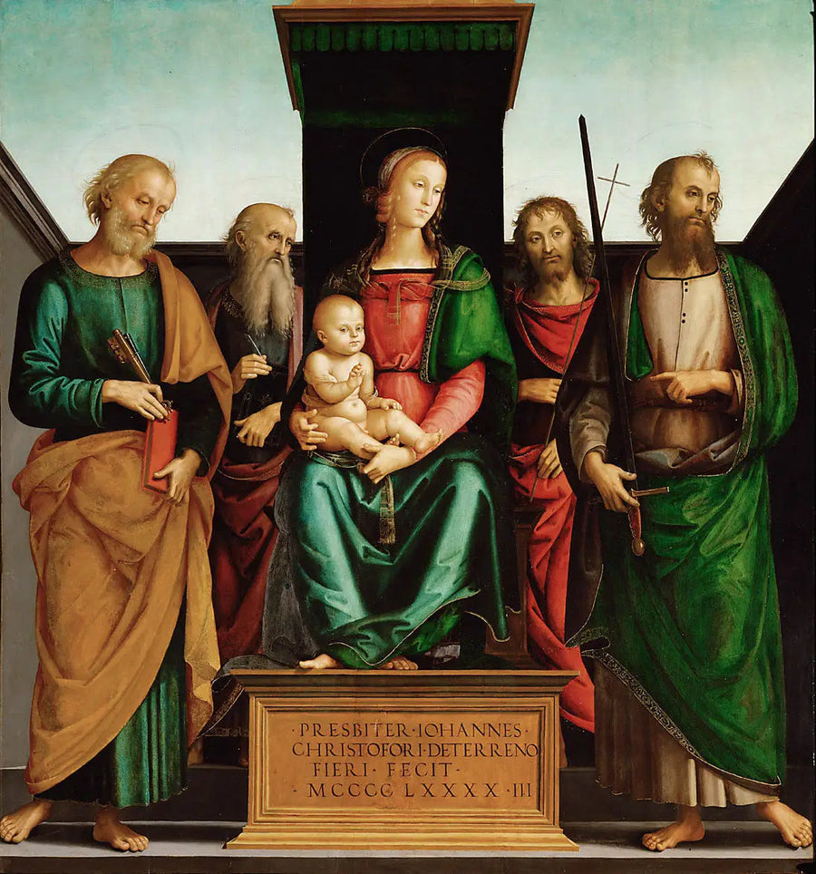 Mary with the Child and the Four Saints - Pietro Perugino