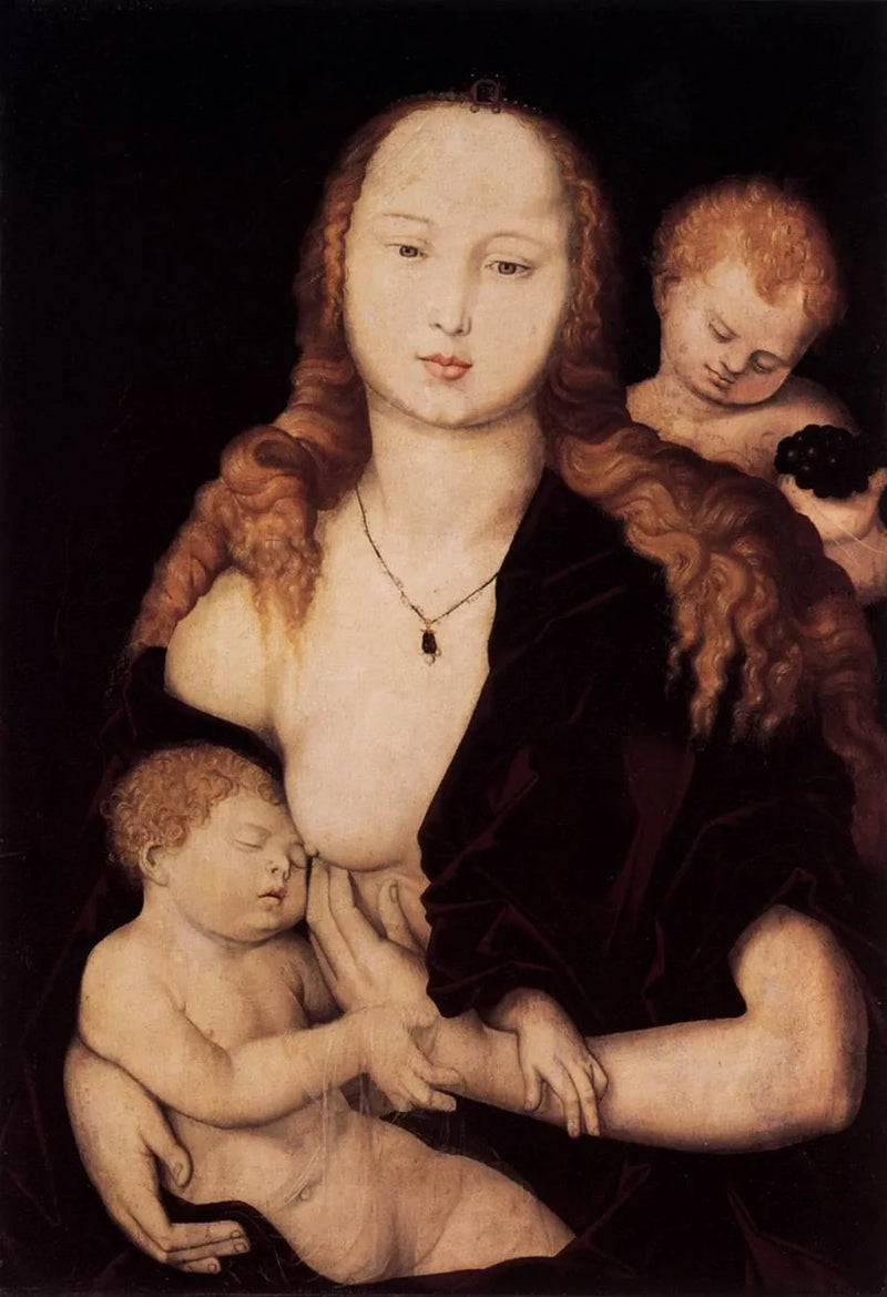 Marie with the Child Jesus and an angel - Hans Baldung Grien