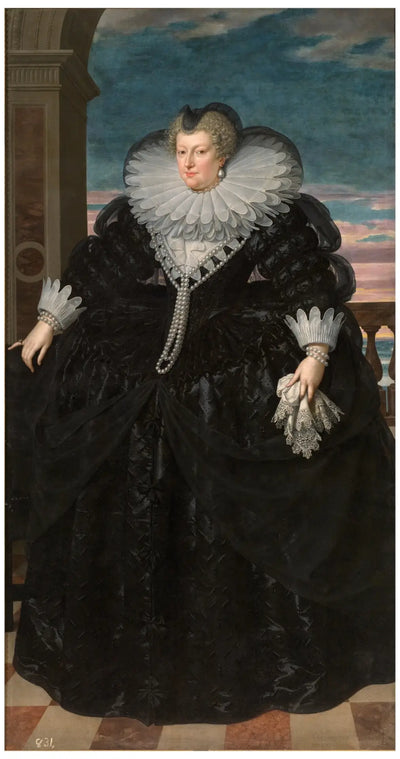 Marie de Médicis en veuve - Frans Pourbus the Younger - Alpha Reproduction
