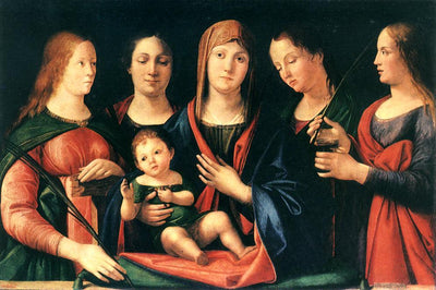 Marie et l’Enfant avec sainte Marie-Madeleine et sainte Catherine - Alvise Vivarini - Alpha Reproduction