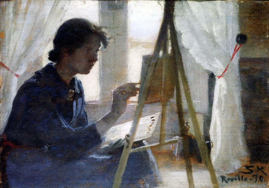 Marie Kroyer painted in Ravello - Peder Severin Krøyer