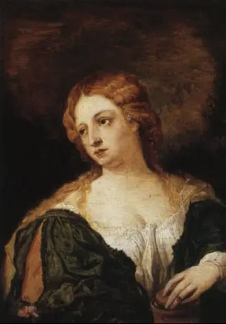Marie-Madeleine en robe verte - David Teniers the Younger