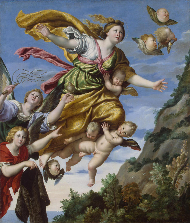 Marie Madeleine Transportée aux Cieux - Domenichino