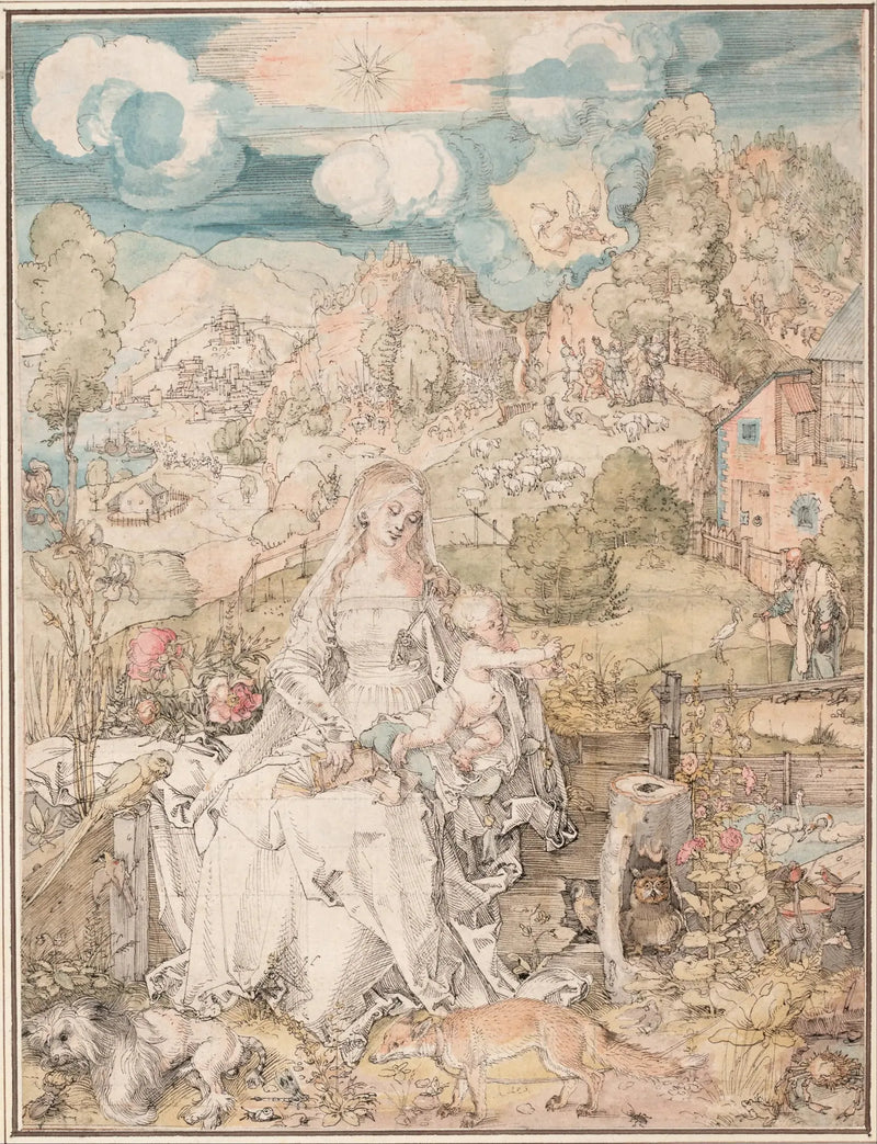Marie among a multitude of animals - Albrecht Dürer
