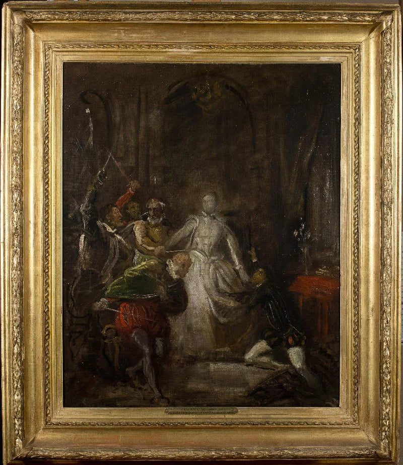 Marie Stuart Protecting Riccio - Théodore Chassériau