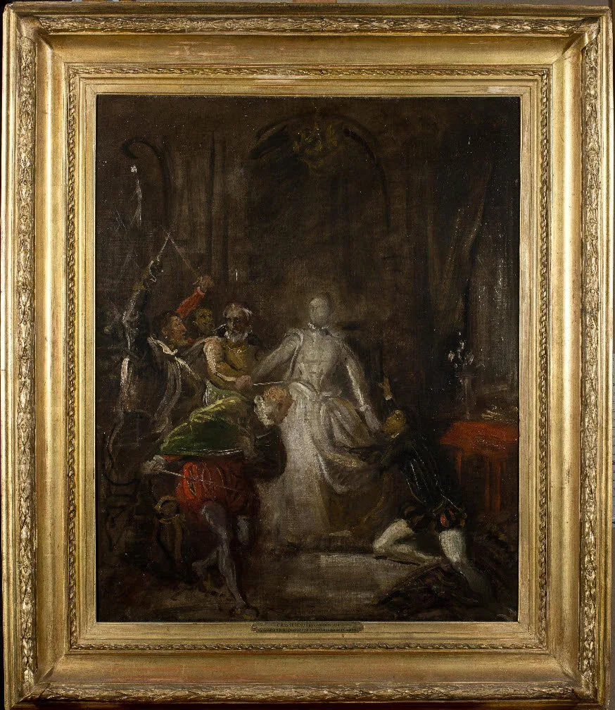 Marie Stuart Protecting Riccio - Théodore Chassériau