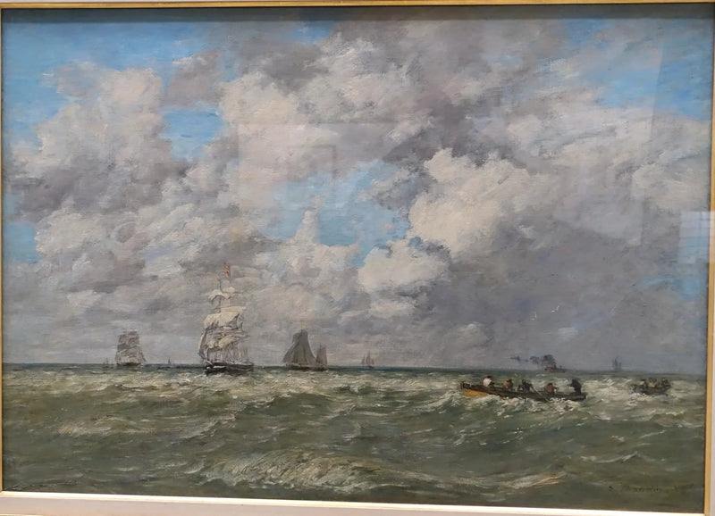 Mariners, the Lightermen - Eugène Boudin