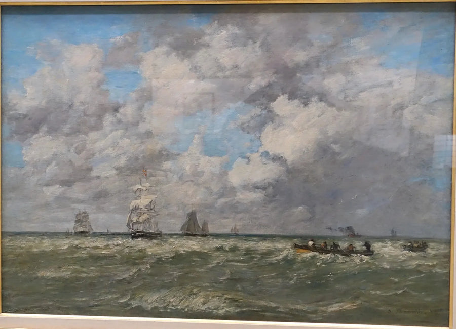 Mariners, the Lightermen - Eugène Boudin