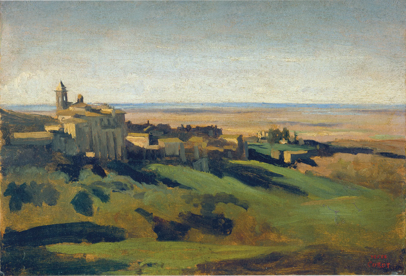 Marino, General View. Morning - Jean-Baptiste Camille Corot